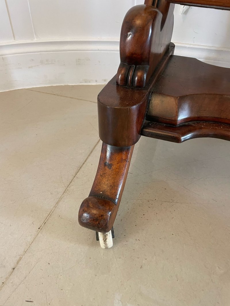 Antique Victorian Quality Mahogany Cheval Mirror - Image 9